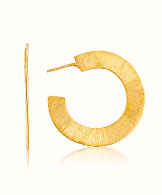 Gold plated hoop earrings in sterling silver 3