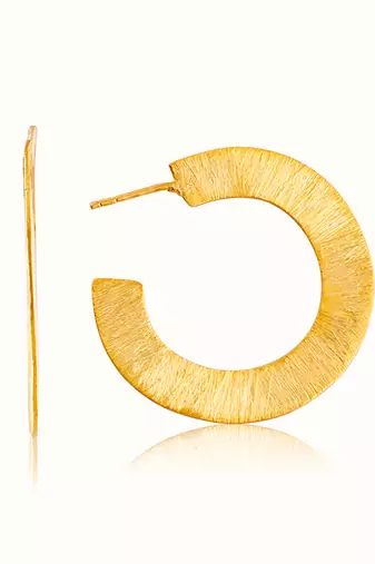 Gold plated hoop earrings in sterling silver