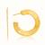 Gold plated hoop earrings in sterling silver