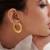 Gold plated hoop earrings in sterling silver