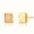 Gold plated stud earrings in sterling silver