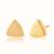 Gold plated stud earrings in sterling silver