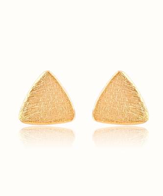 Gold plated stud earrings in sterling silver 2