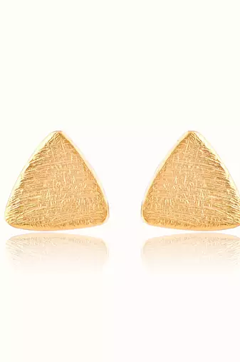 Gold plated stud earrings in sterling silver