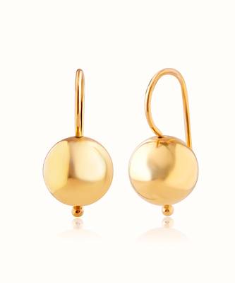 Gold plated dangler earrings in sterling silver 2