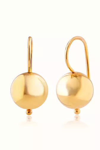 Gold plated dangler earrings in sterling silver