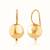 Gold plated dangler earrings in sterling silver