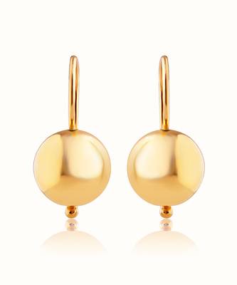 Gold plated dangler earrings in sterling silver 3