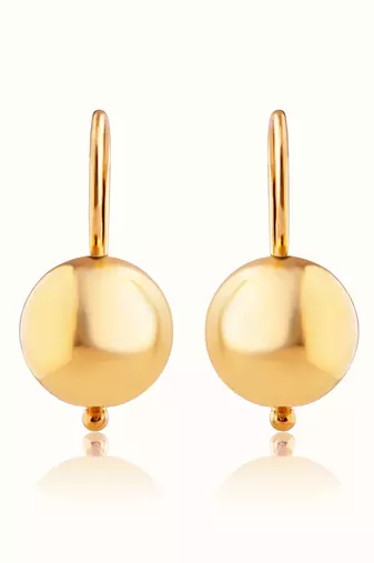 Gold plated dangler earrings in sterling silver