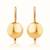 Gold plated dangler earrings in sterling silver