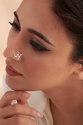Silver Plated nose ring in sterling silver