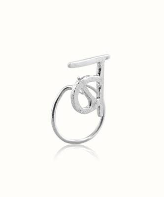 Silver Plated nose ring in sterling silver 2