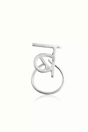 Silver Plated nose ring in sterling silver