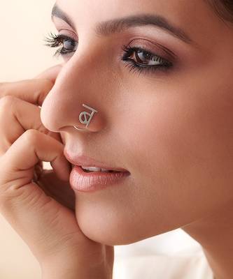 Silver Plated nose ring in sterling silver 1