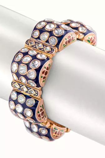 Gold plated  blue bracelet in sterling silver