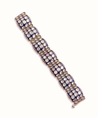 Gold plated  blue bracelet in sterling silver 3