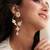 Gold plated multicolor dangler earrings in sterling silver
