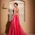 Hot Pink plain Satin Lehenga