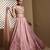 Rose plain Organza Lehenga