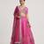 Magenta Pink embroidered Net Lehenga