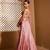Rose plain Organza Lehenga