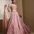 Rose plain Organza Lehenga