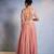 rose embroidered Organza Lehenga