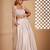 white plain Satin Lehenga