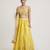 Mustard Yellow embroidered Net Lehenga