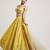 Mustard Yellow embroidered Net Lehenga