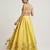 Mustard Yellow embroidered Net Lehenga