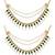 Traditional kundan & pearl drop hair chain/ear chain accessories with hook for women (e3217g)