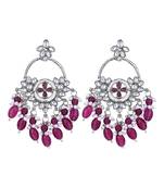 Traditional handcrafted kundan pearl chandbali dangle earrings for women