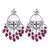 Traditional handcrafted kundan pearl chandbali dangle earrings for women 