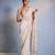 White embroidered organza saree