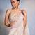 White embroidered organza saree