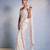 White embroidered organza saree