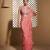 Pink plain chiffon saree