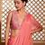 Pink plain chiffon saree