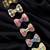 Set of 6 multicolour plaid bow sarees brooch | combo set saree pin
