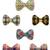 Set of 6 multicolour plaid bow sarees brooch | combo set saree pin