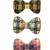 Set of 6 multicolour plaid bow sarees brooch | combo set saree pin
