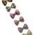 Set of 6 multicolour plaid bow sarees brooch | combo set saree pin