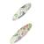 Set of 6 multicolour heart design printed oval shape sarees brooch | combo set saree pin