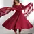 Designer Maroon Embroidered Anarkali Dress With Ruffle Dupatta Ethnic Wear For Women