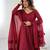 Designer Maroon Embroidered Anarkali Dress With Ruffle Dupatta Ethnic Wear For Women