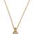 Gold plated american diamond studded pendant with chain