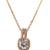 Gold plated american diamond studded pendant with chain