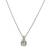 Silver plated american diamond studded pendant with chain