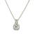 Silver plated american diamond studded pendant with chain